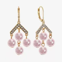 Monet Jewelry Simulated Pearl Chandelier Earrings