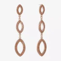 Monet Jewelry Rose Gold Linear Drop Earrings