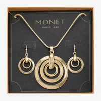 Monet Jewelry Gold Tone Pendant Necklace And Drop Earring 2-pc. Jewelry Set