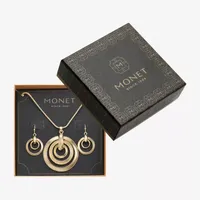 Monet Jewelry Gold Tone Pendant Necklace And Drop Earring 2-pc. Jewelry Set