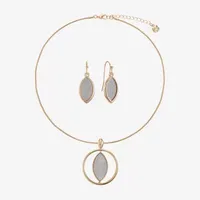 Monet Jewelry Two Tone Pendant Necklace And Drop Earring 2-pc. Jewelry Set