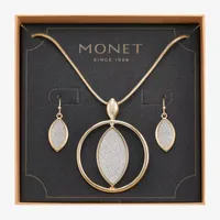 Monet Jewelry Two Tone Pendant Necklace And Drop Earring 2-pc. Jewelry Set