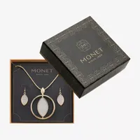 Monet Jewelry Two Tone Pendant Necklace And Drop Earring 2-pc. Jewelry Set