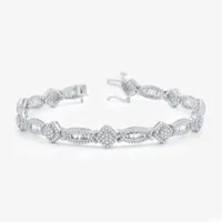 H-I / I1) CT. T.W. Lab Grown Diamond 10K White Gold Inch Tennis Bracelet