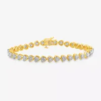 7 Ct.T.W. Natural White Diamond 10K Gold 7.25 Inch Tennis Bracelet