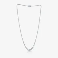 H-I / I1) Womens CT. T.W. Lab Grown Diamond 10K or 14K Gold Tennis Necklaces