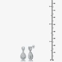 Diamond Blossom 1/2 CT. T.W. Natural White Diamond Sterling Silver Pear Drop Earrings