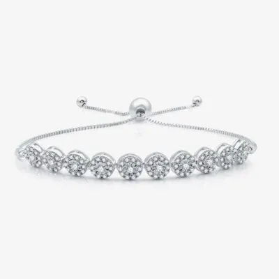 (H-I / I1) 1 CT. T.W. Lab Grown White Diamond Sterling Silver Bolo Bracelet