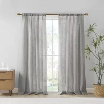 Madison Park Suvi Light-Filtering Rod Pocket Set of 2 Curtain Panel