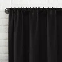 Sun Zero Bergen 100% Blackout Rod Pocket Single Curtain Panel