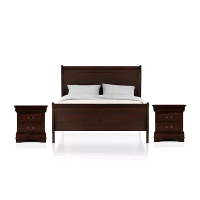 Lihte 3 Piece Wooden Bedroom Set