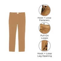 mutual weave Mens Easy-on + Easy-off Seated Wear Adaptive Regular Fit Flat Front Pant