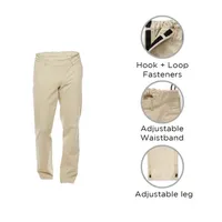 St. John's Bay Seated Adjustable Leg Mens Adjustable Features Easy-on + Easy-off Adaptive Regular Fit Flat Front Pant