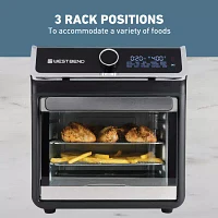 West Bend 15 Qt. Air Fryer Oven with 16 Presets, in Black