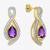 Lab Created Purple Amethyst 14K Gold Over Silver 2-pc. Jewelry Set