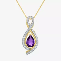 Lab Created Purple Amethyst 14K Gold Over Silver 2-pc. Jewelry Set