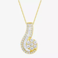 Diamond Blossom (G / Si2) Womens 2 CT. T.W. Lab Grown White Diamond 10K Gold Pendant Necklace