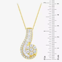 Diamond Blossom (G / Si2) Womens 2 CT. T.W. Lab Grown White Diamond 10K Gold Pendant Necklace