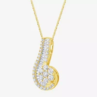 Diamond Blossom (G / Si2) Womens 2 CT. T.W. Lab Grown White Diamond 10K Gold Pendant Necklace