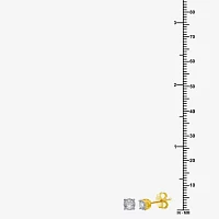 (G / Si1-Si2) 1/4 CT. T.W. Lab Grown White Diamond 14K Gold Over Silver Round Stud Earrings