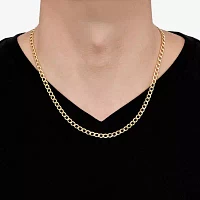 Made in Italy 10K Gold Inch Hollow Curb Chain Necklace