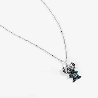 Disney Jewels Collection Womens Diamond Accent Natural Black Diamond Sterling Silver Lilo & Stitch Pendant Necklace