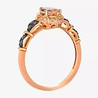 Le Vian® Ring featuring 1/2 cts. Peach Morganite™, 1/7 cts. Chocolate Diamonds® , Nude Diamonds™  set in 14K Strawberry Gold®