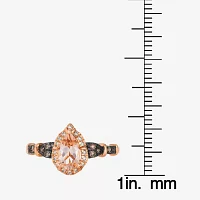Le Vian® Ring featuring 1/2 cts. Peach Morganite™, 1/7 cts. Chocolate Diamonds® , Nude Diamonds™  set in 14K Strawberry Gold®
