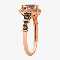 Le Vian® Ring featuring 1/2 cts. Peach Morganite™, 1/7 cts. Chocolate Diamonds® , Nude Diamonds™  set in 14K Strawberry Gold®