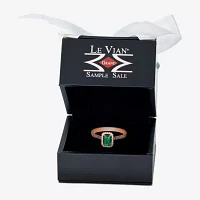 Le Vian® Grand Sample Sale™ Ring featuring 3/8 cts. Costa Smeralda Emeralds™, 1/8 cts. Chocolate Diamonds®, 1/20 cts. Nude Diamonds™ set in 14K Strawberry Gold®
