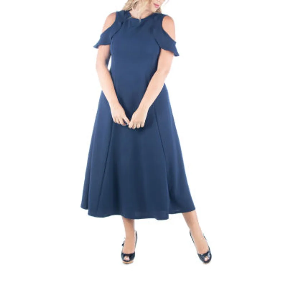 24seven Comfort Apparel Plus Sleeveless Maxi Dress