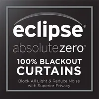 Eclipse Harper Energy Saving Blackout Rod Pocket Back Tab Single Curtain Panel