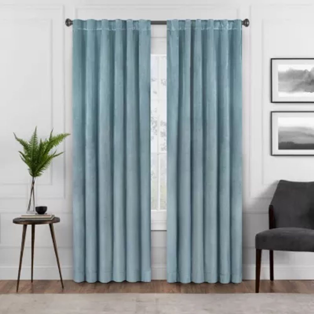 Eclipse Harper Energy Saving Blackout Rod Pocket Back Tab Single Curtain Panel