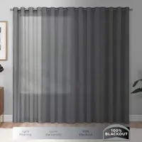 Eclipse Harper Energy Saving Blackout Rod Pocket Back Tab Single Curtain Panel