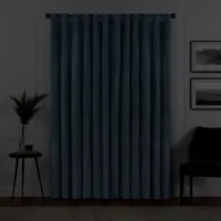 Eclipse Harper Energy Saving Blackout Rod Pocket Back Tab Single Curtain Panel