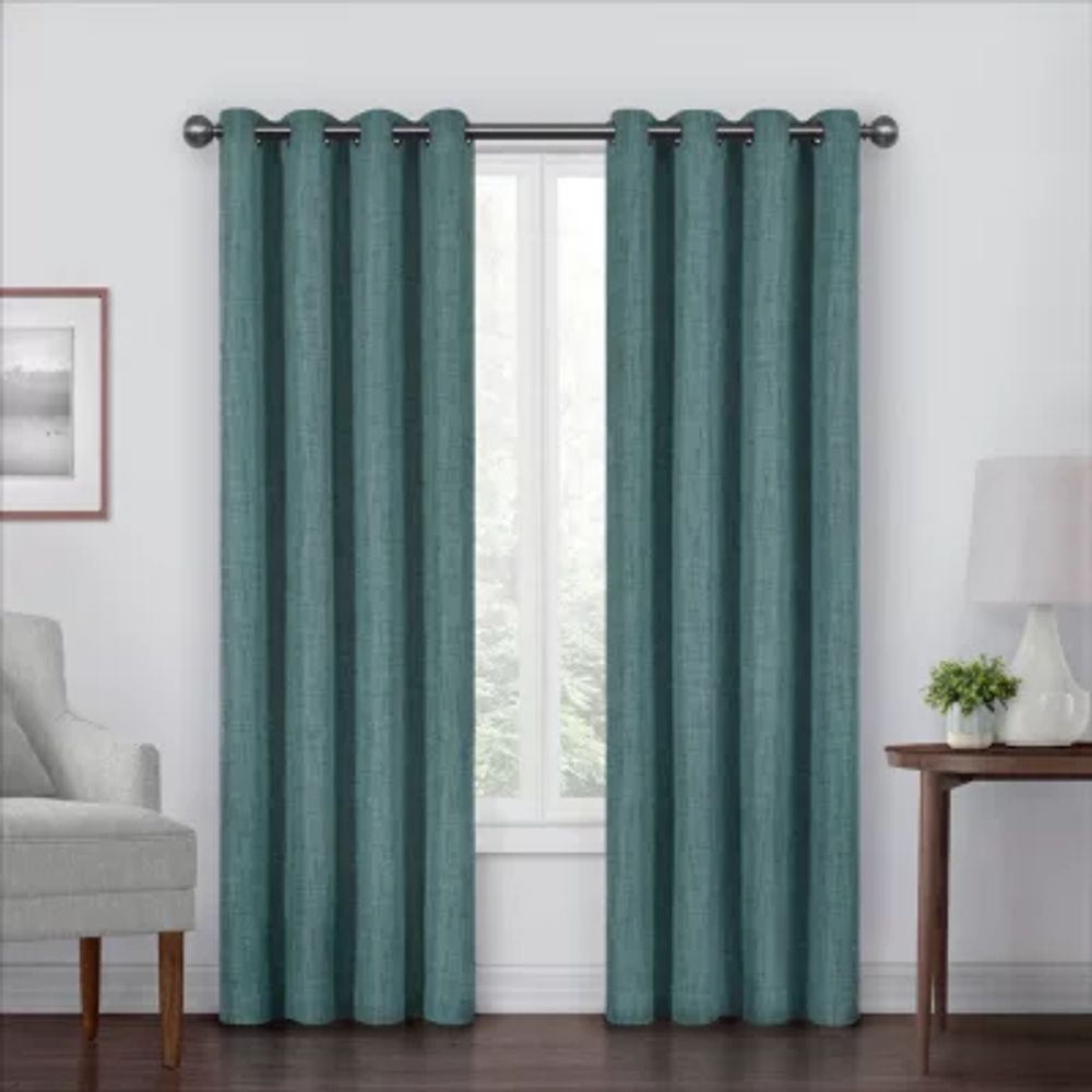 Eclipse Gemini Energy Saving Blackout Grommet Top Single Curtain Panel