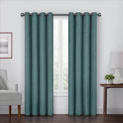 Eclipse Gemini Energy Saving Blackout Grommet Top Single Curtain Panel