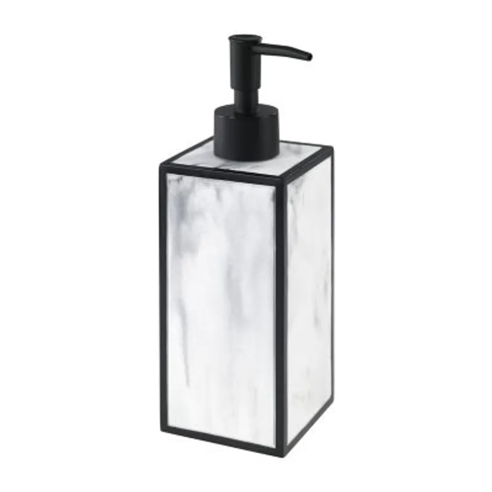 Faceted Black Glass Gentle Foaming Hand Soap Dispenser