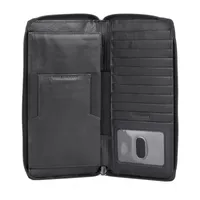 J. Buxton Dopp Zipper Passport Organizer Mens RFID Blocking Traveler Wallet