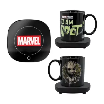 Uncanny Brands Marvel "I Am Groot" Mug Warmer with Mug – Keeps Your Favorite Beverage Warm - Auto Shut On/Off "