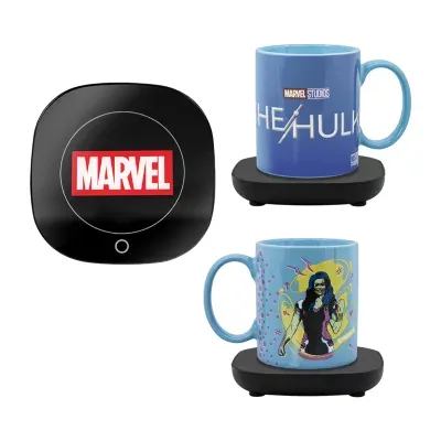 Uncanny Brands Marvel She Hulk Mug Warmer with Mug – Keeps Your Favorite Beverage Warm - Auto Shut On/Off