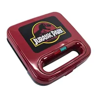 Uncanny Brands Jurassic Park Grilled Cheese Maker- Panini Press and Compact Indoor Grill- Opens 180 Degrees