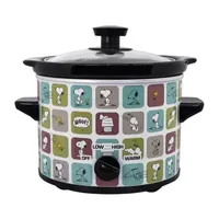 Uncanny Brands Peanuts 2 Quart Slow Cooker- Snoopy & Woodstock Appliance