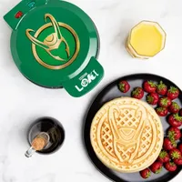 Uncanny Brands Marvel Loki Waffle Maker - Loki's Helmet on Your Waffles - Waffle Iron