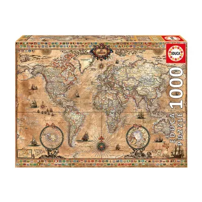 Educa Antique World Map: 1000 Pcs