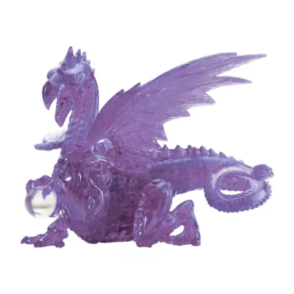 BePuzzled 3D Crystal Puzzle - Dragon (Purple): 56Pcs