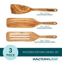 Rachael Ray Wooden 3-pc. Tools & Gadgets Utensil Set