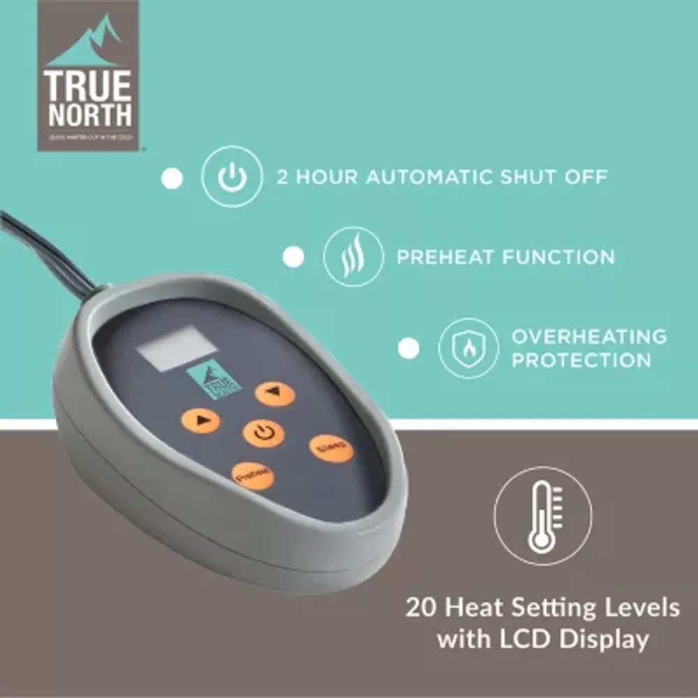 True North Reversible Ultra Soft Plush Electric Blanket