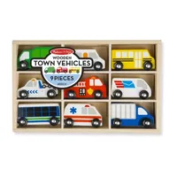 Melissa & Doug Wooden Town Vehicles Set