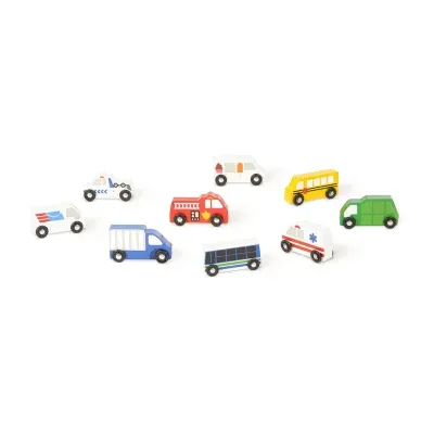 Melissa & Doug Wooden Town Vehicles Set